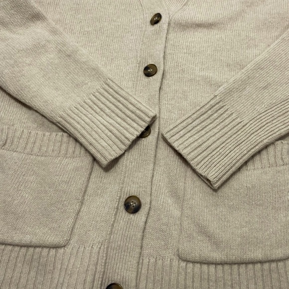 Jenni Kayne Everyday cardigan oatmeal beige SZ-XS pockets wool blend cashmere - Picture 11 of 16